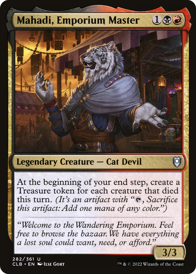 Mahadi, Emporium Master (CLB-282) - Commander Legends: Battle for Baldur's Gate - Premium MTG Single from Wizards of the Coast - Just $0.09! Shop now at Game Crave Tournament Store