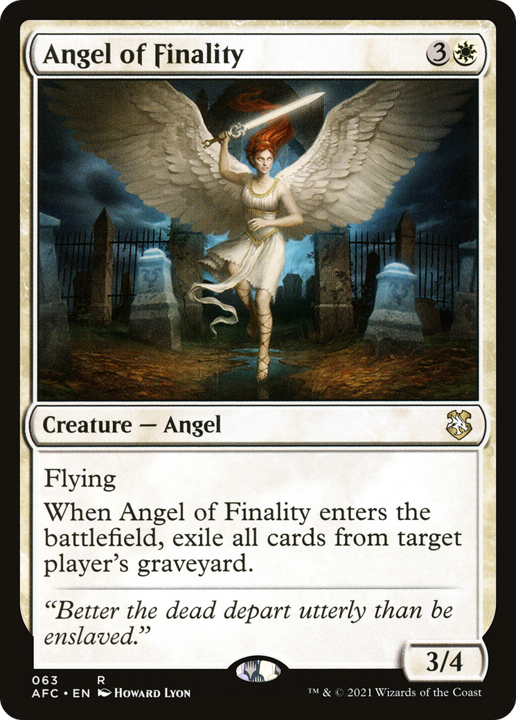 Angel of Finality (AFC-063) - Forgotten Realms Commander - Premium MTG Single from Wizards of the Coast - Just $0.25! Shop now at Game Crave Tournament Store