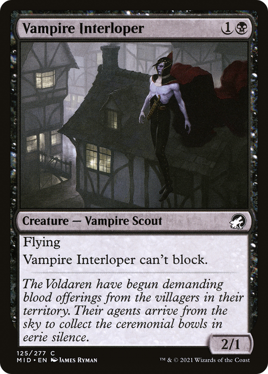 Vampire Interloper (MID-125) - Innistrad: Midnight Hunt - Premium MTG Single from Wizards of the Coast - Just $0.08! Shop now at Game Crave Tournament Store