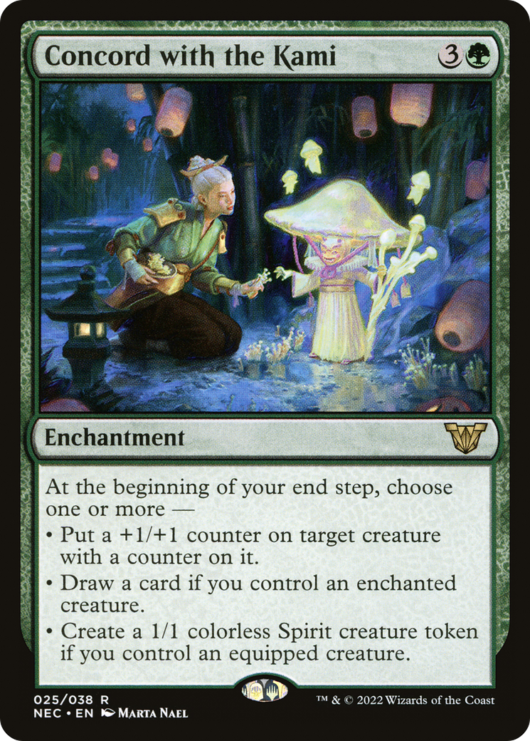Concord with the Kami (NEC-025) - Neon Dynasty Commander - Premium MTG Single from Wizards of the Coast - Just $0.08! Shop now at Game Crave Tournament Store