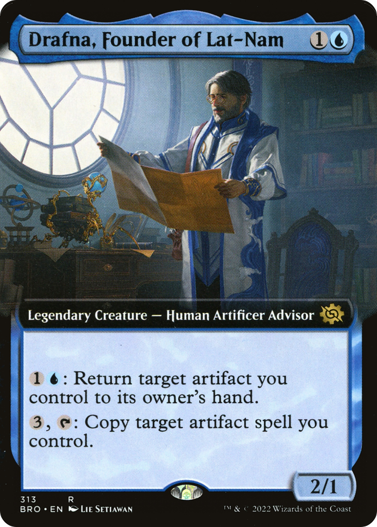 Drafna, Founder of Lat-Nam (BRO-313) - The Brothers' War: (Extended Art) - Premium MTG Single from Wizards of the Coast - Just $0.35! Shop now at Game Crave Tournament Store