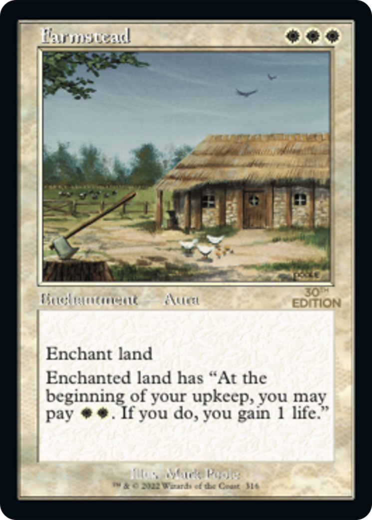 Farmstead (30A-316) - 30th Anniversary Edition - Premium MTG Single from Wizards of the Coast - Just $0! Shop now at Game Crave Tournament Store