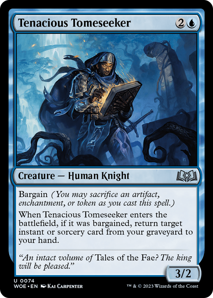 Tenacious Tomeseeker (WOE-074) - Wilds of Eldraine Foil - Premium MTG Single from Wizards of the Coast - Just $0.08! Shop now at Game Crave Tournament Store