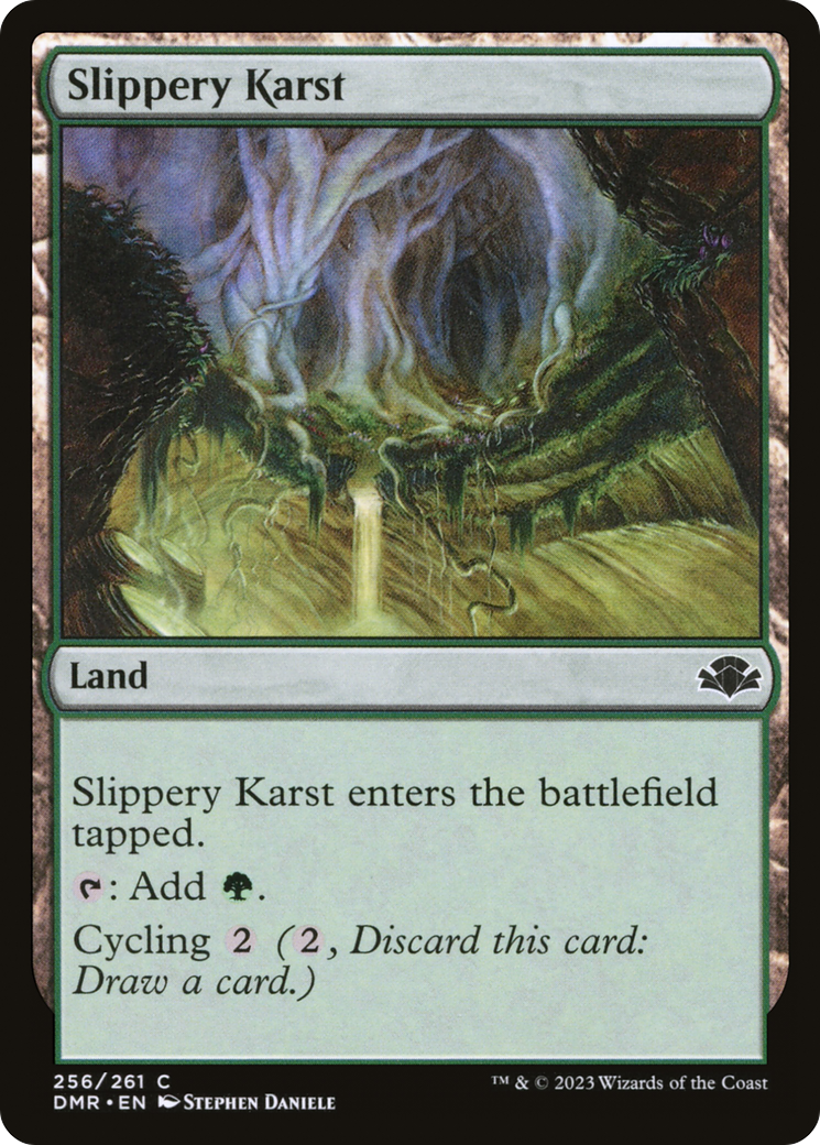 Slippery Karst (DMR-256) - Dominaria Remastered Foil - Premium MTG Single from Wizards of the Coast - Just $0.25! Shop now at Game Crave Tournament Store