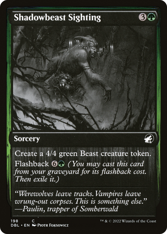 Shadowbeast Sighting (DBL-198) - Innistrad: Double Feature - Premium MTG Single from Wizards of the Coast - Just $0.08! Shop now at Game Crave Tournament Store