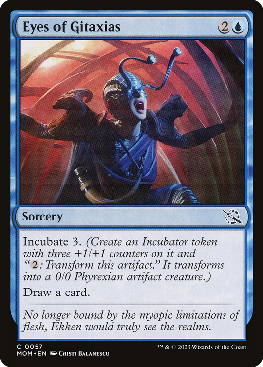 Eyes of Gitaxias (MOM-057) - March of the Machine Foil - Premium MTG Single from Wizards of the Coast - Just $0.08! Shop now at Game Crave Tournament Store