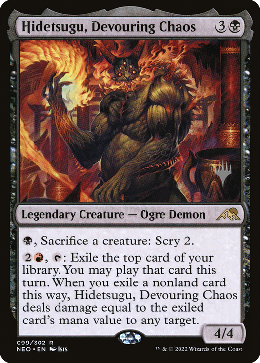 Hidetsugu, Devouring Chaos (PNEO-99P) - Kamigawa: Neon Dynasty Promos - Premium MTG Single from Wizards of the Coast - Just $0.42! Shop now at Game Crave Tournament Store