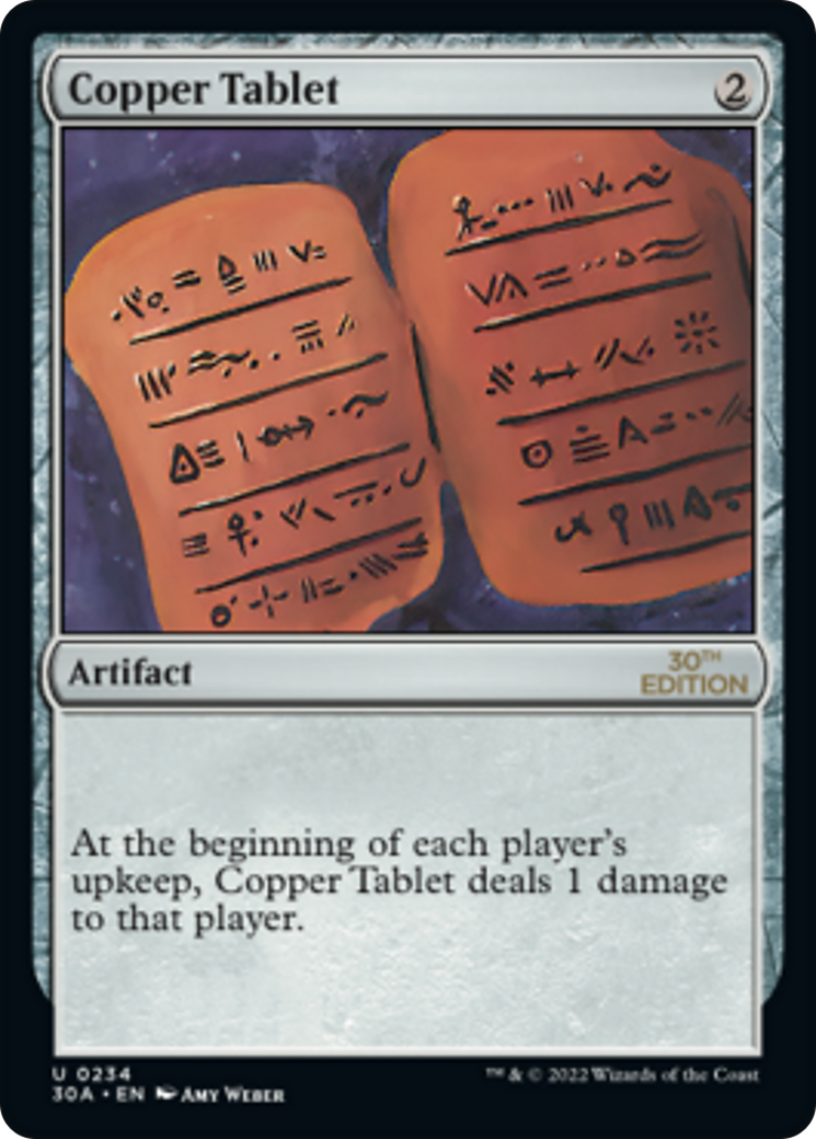 Copper Tablet (30A-234) - 30th Anniversary Edition - Premium MTG Single from Wizards of the Coast - Just $32.07! Shop now at Game Crave Tournament Store