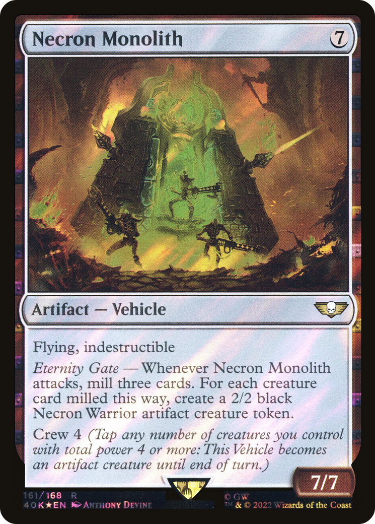 Necron Monolith (40K-161★) - Warhammer 40,000 Commander Foil - Premium MTG Single from Wizards of the Coast - Just $1.04! Shop now at Game Crave Tournament Store