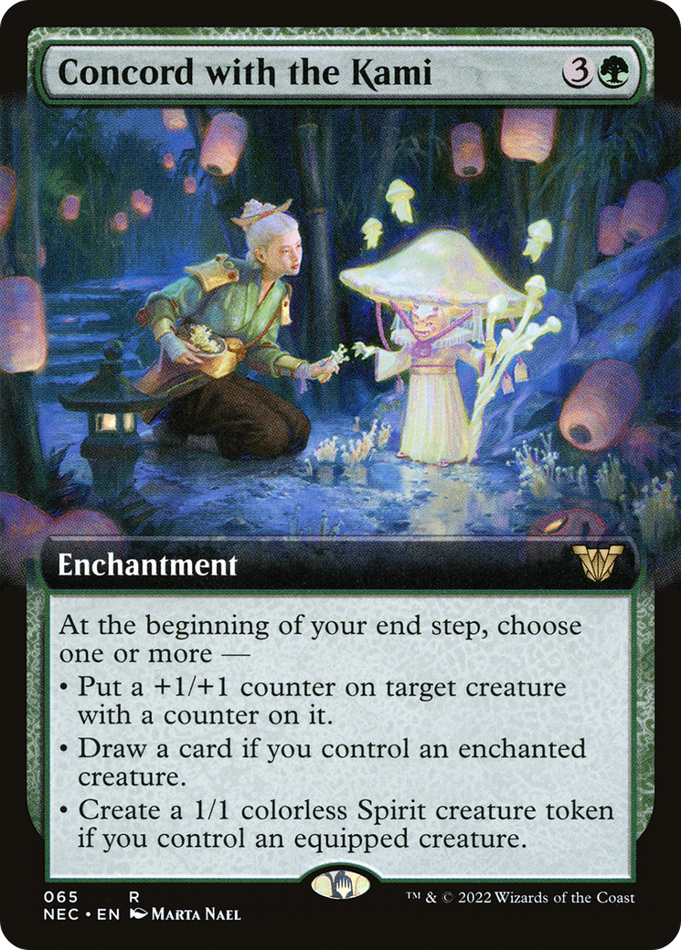 Concord with the Kami (NEC-065) - Neon Dynasty Commander: (Extended Art) - Premium MTG Single from Wizards of the Coast - Just $0.08! Shop now at Game Crave Tournament Store