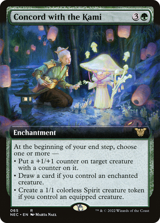 Concord with the Kami (NEC-065) - Neon Dynasty Commander: (Extended Art) - Premium MTG Single from Wizards of the Coast - Just $0.08! Shop now at Game Crave Tournament Store