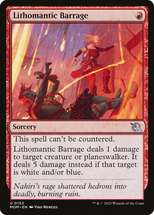 Lithomantic Barrage (MOM-152) - March of the Machine - Premium MTG Single from Wizards of the Coast - Just $0.39! Shop now at Game Crave Tournament Store