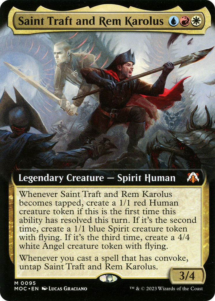 Saint Traft and Rem Karolus (MOC-095) - March of the Machine Commander: (Extended Art) - Premium MTG Single from Wizards of the Coast - Just $0.26! Shop now at Game Crave Tournament Store