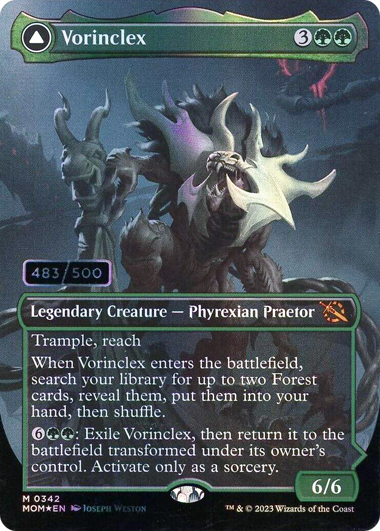 Vorinclex // The Grand Evolution (MOM-342) - March of the Machine (Borderless) Foil - Premium MTG Single from Wizards of the Coast - Just $885.47! Shop now at Game Crave Tournament Store