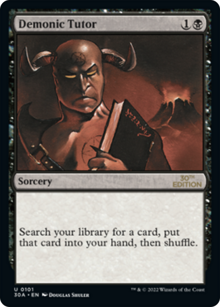 Demonic Tutor (30A-101) - 30th Anniversary Edition - Premium MTG Single from Wizards of the Coast - Just $10.39! Shop now at Game Crave Tournament Store