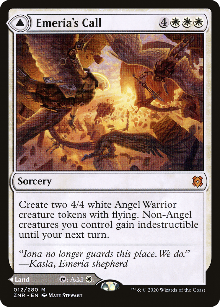 Emeria's Call // Emeria, Shattered Skyclave (ZNR-012) - Zendikar Rising - Premium MTG Single from Wizards of the Coast - Just $1.52! Shop now at Game Crave Tournament Store