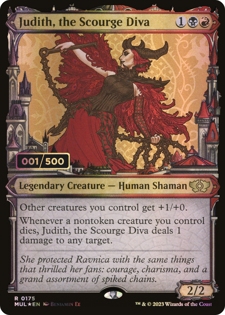 Judith, the Scourge Diva (MUL-175Z) - Multiverse Legends: (Showcase) Foil - Premium MTG Single from Wizards of the Coast - Just $20.56! Shop now at Game Crave Tournament Store