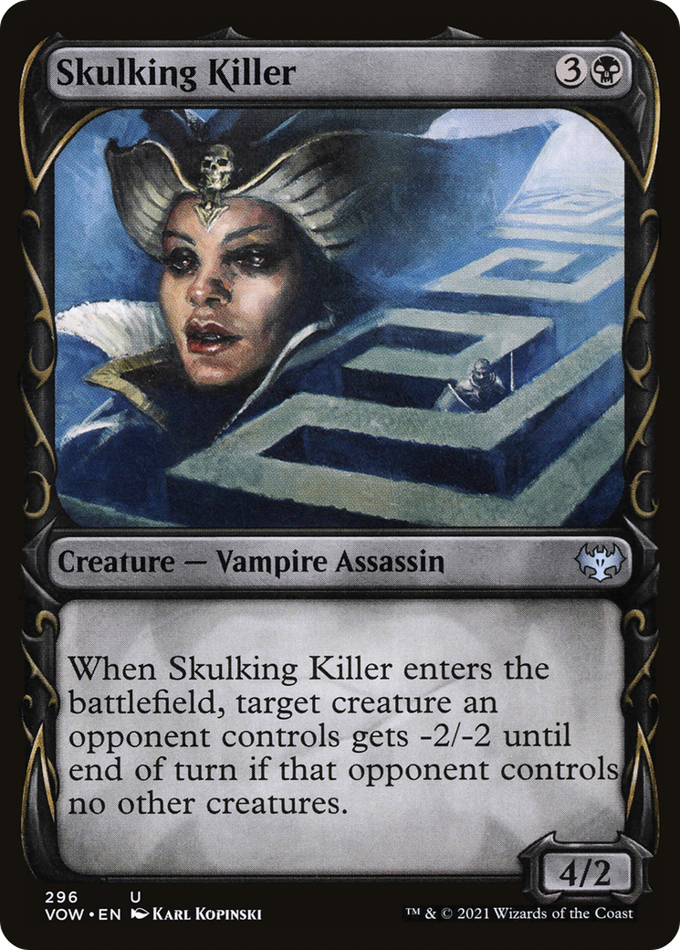 Skulking Killer (VOW-296) - Innistrad: Crimson Vow: (Showcase) - Premium MTG Single from Wizards of the Coast - Just $0.08! Shop now at Game Crave Tournament Store