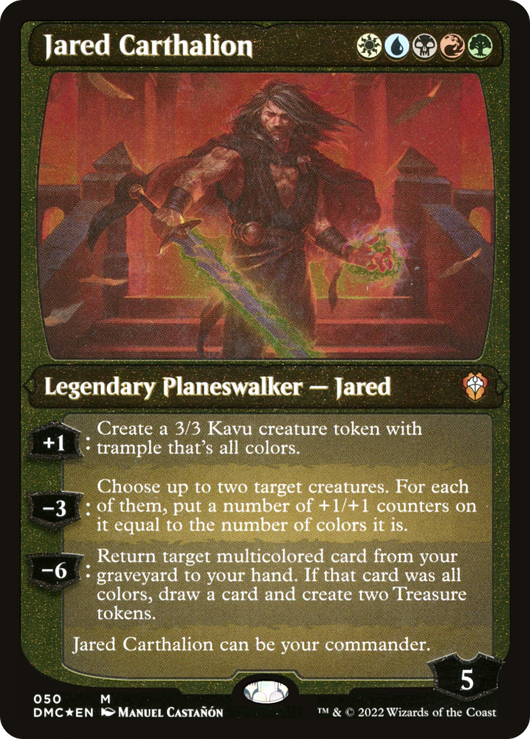 Jared Carthalion (DMC-050) - Dominaria United Commander Etched Foil - Premium MTG Single from Wizards of the Coast - Just $0.08! Shop now at Game Crave Tournament Store