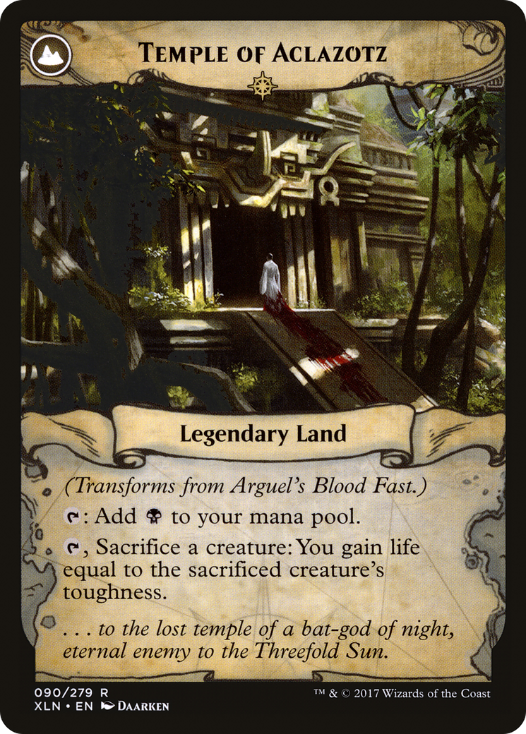 Arguel's Blood Fast // Temple of Aclazotz (XLN-090) - Ixalan: (compasslanddfc) - Premium MTG Single from Wizards of the Coast - Just $0.25! Shop now at Game Crave Tournament Store