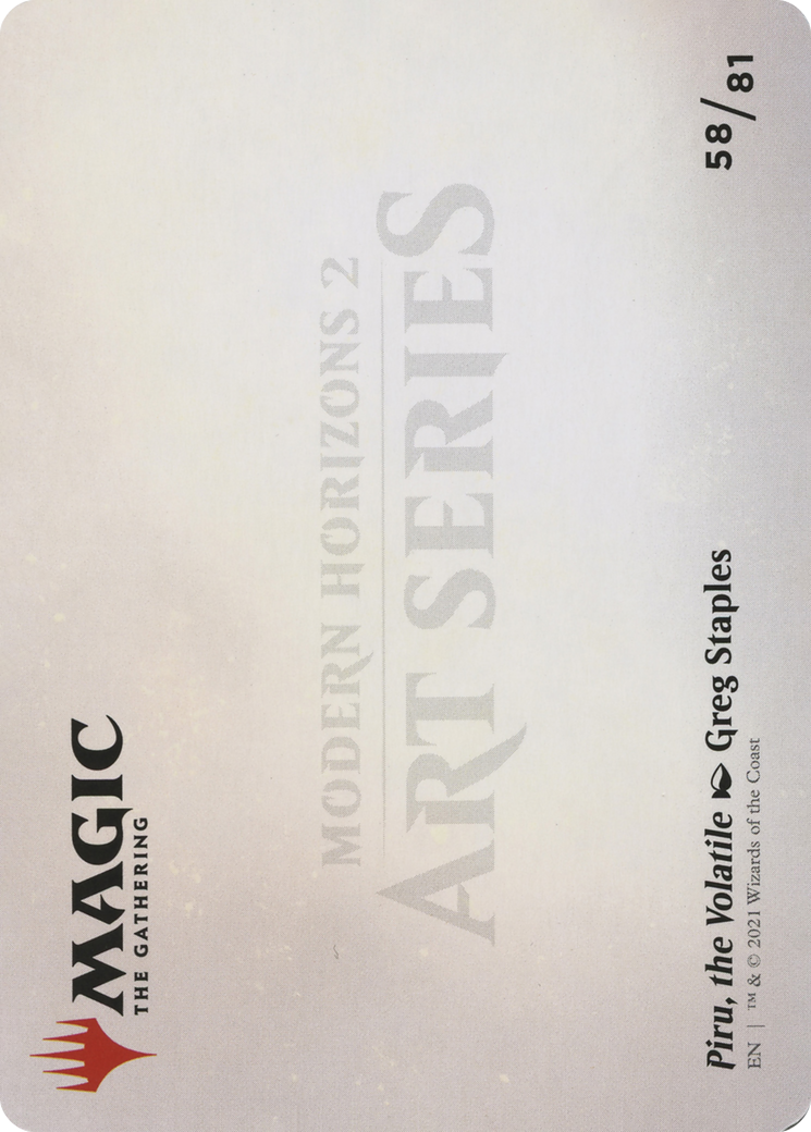 Piru, the Volatile // Piru, the Volatile (AMH2-058) - Modern Horizons 2 Art Series (Borderless) Foil - Premium MTG Single from Wizards of the Coast - Just $0! Shop now at Game Crave Tournament Store