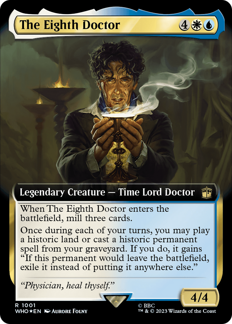 The Eighth Doctor (WHO-1001) - Doctor Who: (Extended Art) Foil - Premium MTG Single from Wizards of the Coast - Just $0.42! Shop now at Game Crave Tournament Store