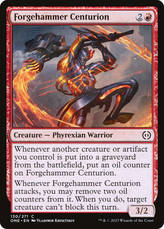 Forgehammer Centurion (ONE-130) - Phyrexia: All Will Be One - Premium MTG Single from Wizards of the Coast - Just $0.25! Shop now at Game Crave Tournament Store