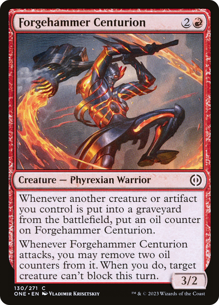 Forgehammer Centurion (ONE-130) - Phyrexia: All Will Be One Foil - Premium MTG Single from Wizards of the Coast - Just $0.25! Shop now at Game Crave Tournament Store