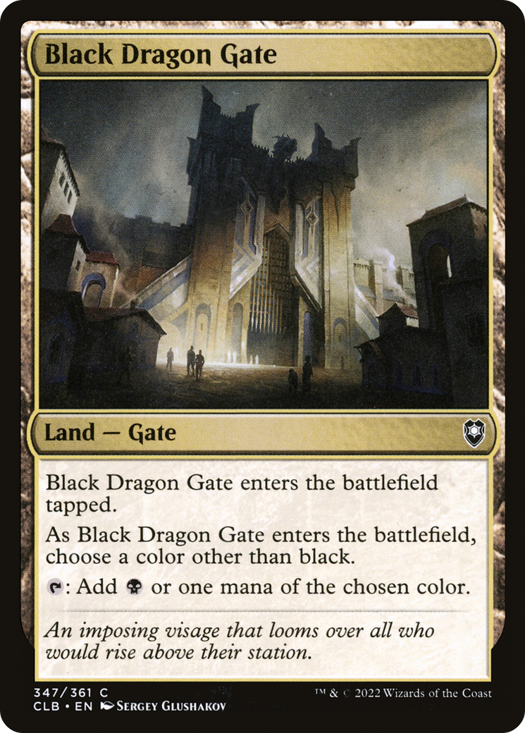 Black Dragon Gate (CLB-347) - Commander Legends: Battle for Baldur's Gate - Premium MTG Single from Wizards of the Coast - Just $0.08! Shop now at Game Crave Tournament Store