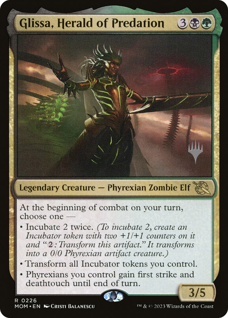 Glissa, Herald of Predation (PMOM-226P) - March of the Machine Promos - Premium MTG Single from Wizards of the Coast - Just $0.08! Shop now at Game Crave Tournament Store