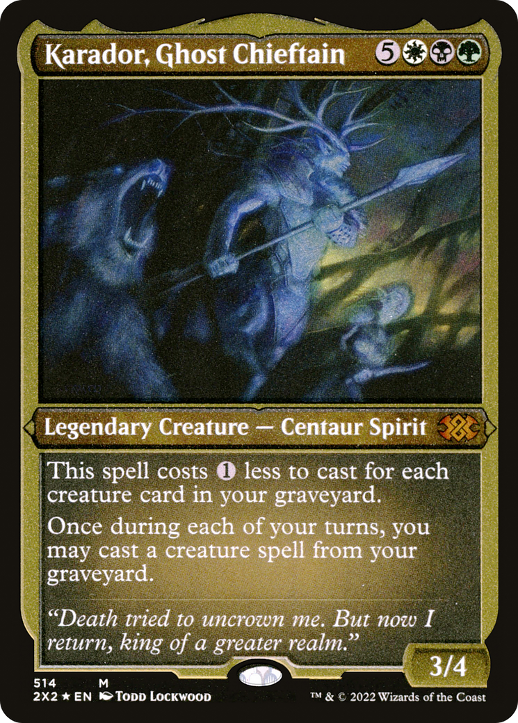 Karador, Ghost Chieftain (2X2-514) - Double Masters 2022 Etched Foil - Premium MTG Single from Wizards of the Coast - Just $0.29! Shop now at Game Crave Tournament Store