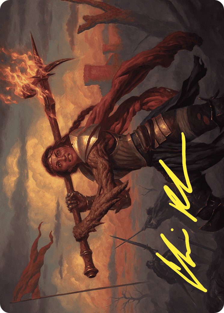 Imodane, the Pyrohammer // Imodane, the Pyrohammer (AWOE-018) - Wilds of Eldraine Art Series (Borderless) Foil - Premium MTG Single from Wizards of the Coast - Just $0! Shop now at Game Crave Tournament Store