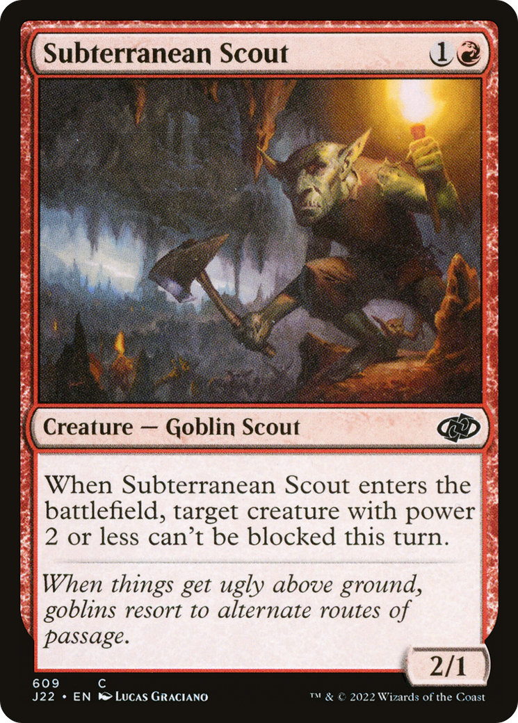 Subterranean Scout (J22-609) - Jumpstart 2022 - Premium MTG Single from Wizards of the Coast - Just $0.08! Shop now at Game Crave Tournament Store