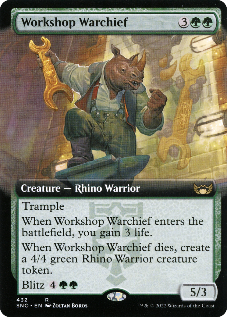 Workshop Warchief (SNC-432) - Streets of New Capenna: (Extended Art) - Premium MTG Single from Wizards of the Coast - Just $0.08! Shop now at Game Crave Tournament Store