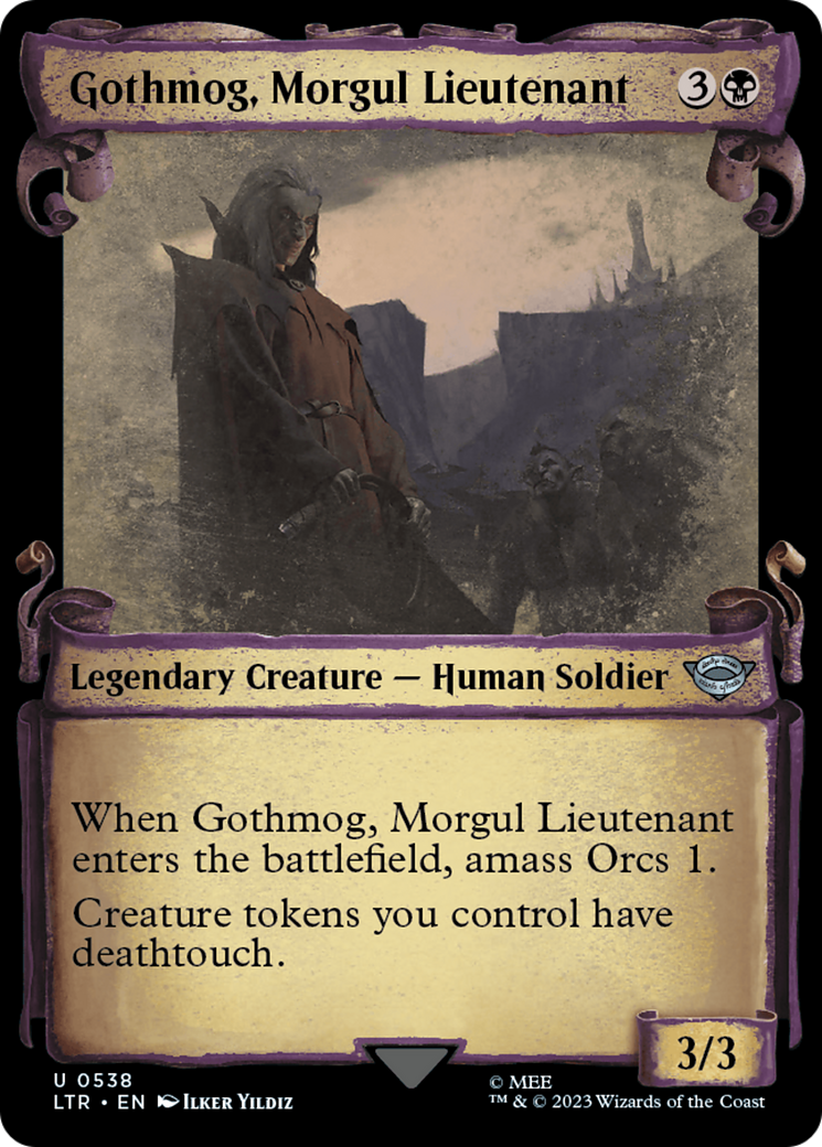 Gothmog, Morgul Lieutenant (LTR-538) - The Lord of the Rings: Tales of Middle-earth: (Showcase) Foil - Premium MTG Single from Wizards of the Coast - Just $0.21! Shop now at Game Crave Tournament Store