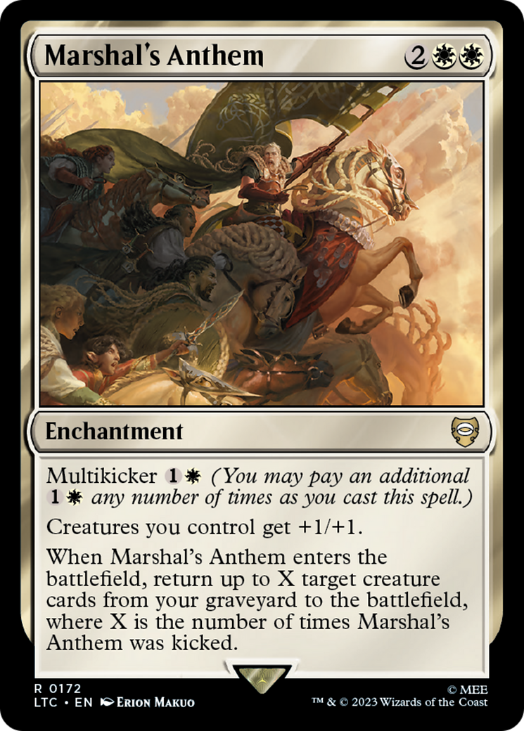 Marshal's Anthem (LTC-172) - Tales of Middle-earth Commander - Premium MTG Single from Wizards of the Coast - Just $0.08! Shop now at Game Crave Tournament Store