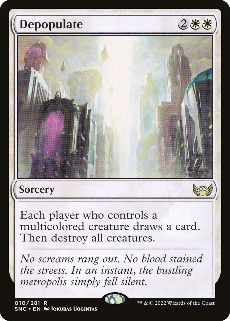 Depopulate (SNC-010) - Streets of New Capenna - Premium MTG Single from Wizards of the Coast - Just $0.08! Shop now at Game Crave Tournament Store