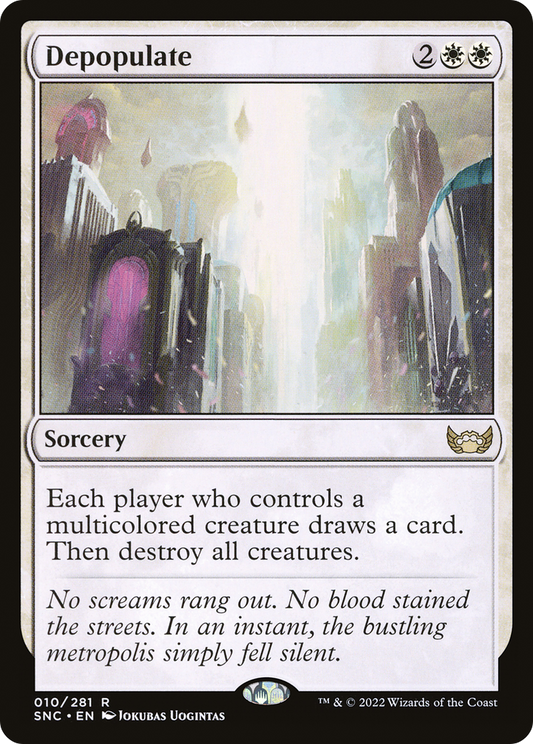 Depopulate (SNC-010) - Streets of New Capenna Foil - Premium MTG Single from Wizards of the Coast - Just $0.08! Shop now at Game Crave Tournament Store