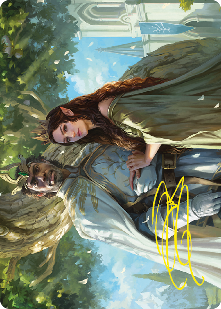Aragorn and Arwen, Wed // Aragorn and Arwen, Wed (ALTR-033) - Tales of Middle-earth Art Series (Borderless) - Premium MTG Single from Wizards of the Coast - Just $0! Shop now at Game Crave Tournament Store