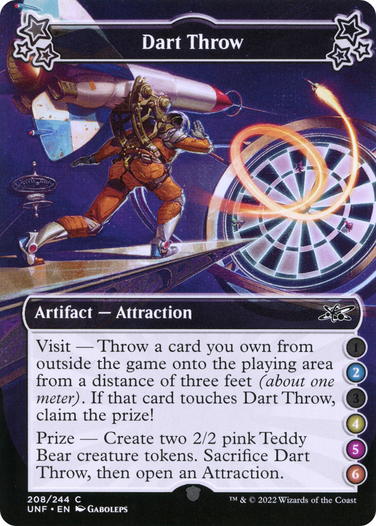 Dart Throw (UNF-208C) - Unfinity Foil - Premium MTG Single from Wizards of the Coast - Just $0.25! Shop now at Game Crave Tournament Store