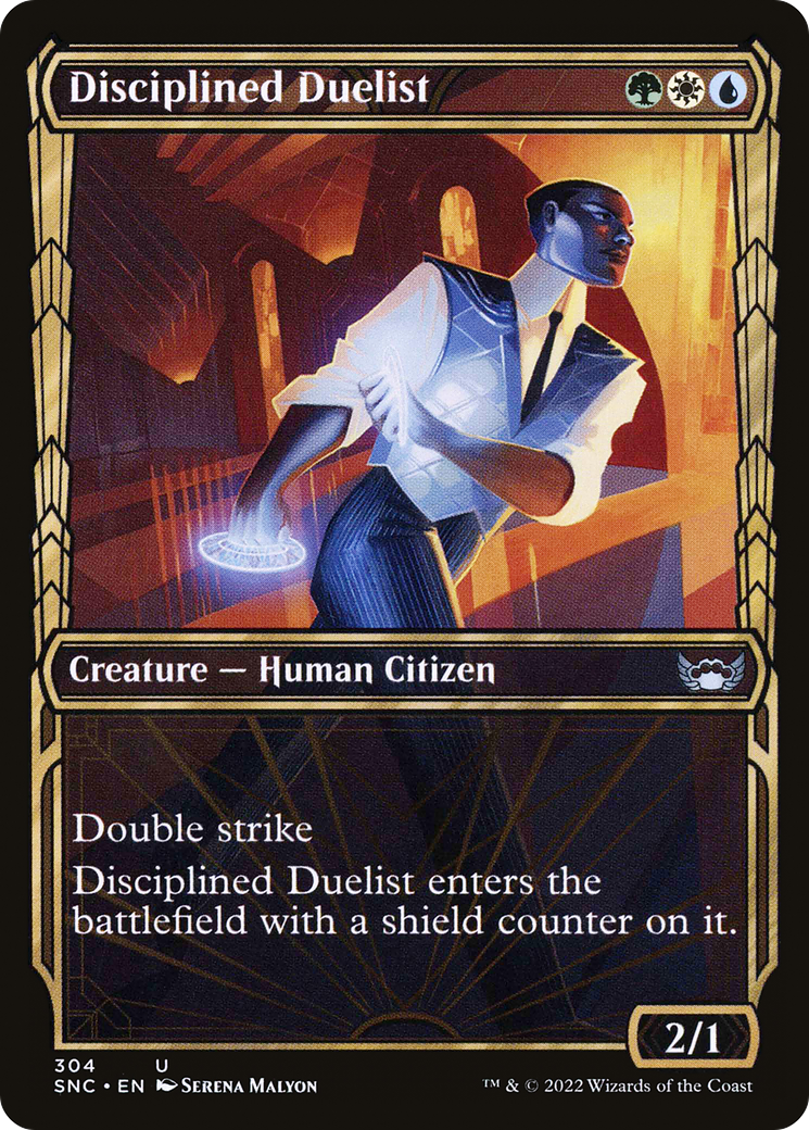 Disciplined Duelist (SNC-304) - Streets of New Capenna: (Showcase) Foil - Premium MTG Single from Wizards of the Coast - Just $0.25! Shop now at Game Crave Tournament Store