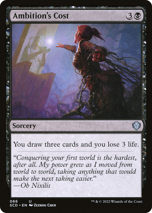 Ambition's Cost (SCD-066) - Starter Commander Decks - Premium MTG Single from Wizards of the Coast - Just $0.18! Shop now at Game Crave Tournament Store