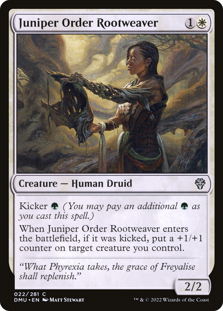 Juniper Order Rootweaver (DMU-022) - Dominaria United - Premium MTG Single from Wizards of the Coast - Just $0.08! Shop now at Game Crave Tournament Store