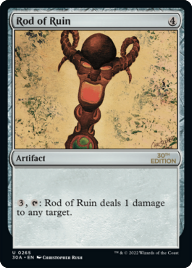 Rod of Ruin (30A-265) - 30th Anniversary Edition - Premium MTG Single from Wizards of the Coast - Just $0.95! Shop now at Game Crave Tournament Store