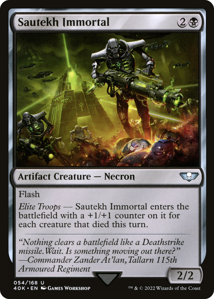 Sautekh Immortal (40K-054) - Warhammer 40,000 Commander - Premium MTG Single from Wizards of the Coast - Just $0.08! Shop now at Game Crave Tournament Store