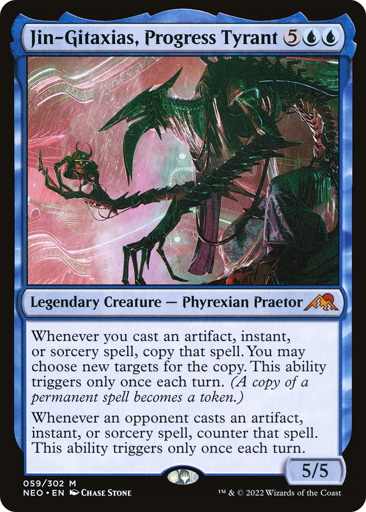 Jin-Gitaxias, Progress Tyrant (NEO-059) - Kamigawa: Neon Dynasty - Premium MTG Single from Wizards of the Coast - Just $1.92! Shop now at Game Crave Tournament Store