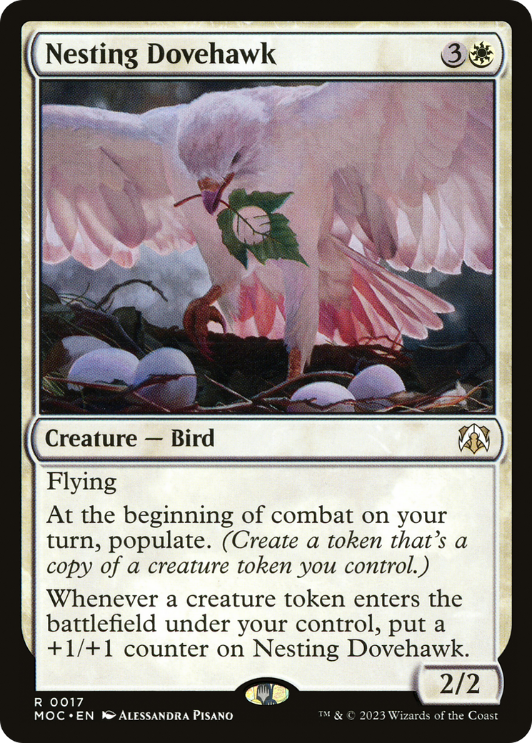 Nesting Dovehawk (MOC-017) - March of the Machine Commander - Premium MTG Single from Wizards of the Coast - Just $3.78! Shop now at Game Crave Tournament Store