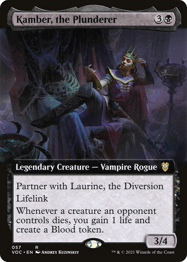 Kamber, the Plunderer (VOC-057) - Crimson Vow Commander: (Extended Art) - Premium MTG Single from Wizards of the Coast - Just $0.39! Shop now at Game Crave Tournament Store