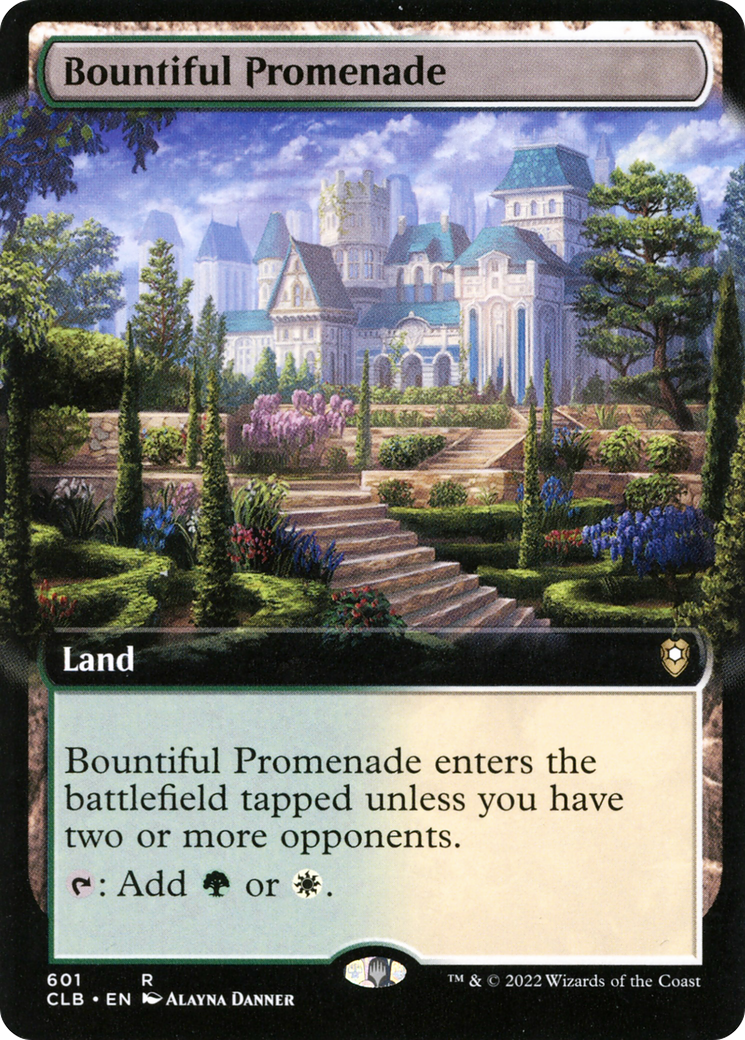 Bountiful Promenade (CLB-601) - Commander Legends: Battle for Baldur's Gate: (Extended Art) Foil - Premium MTG Single from Wizards of the Coast - Just $2.56! Shop now at Game Crave Tournament Store