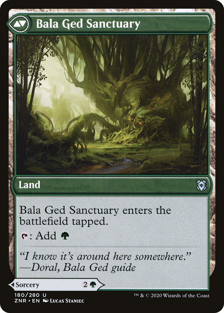 Bala Ged Recovery // Bala Ged Sanctuary (ZNR-180) - Zendikar Rising - Premium MTG Single from Wizards of the Coast - Just $1.45! Shop now at Game Crave Tournament Store